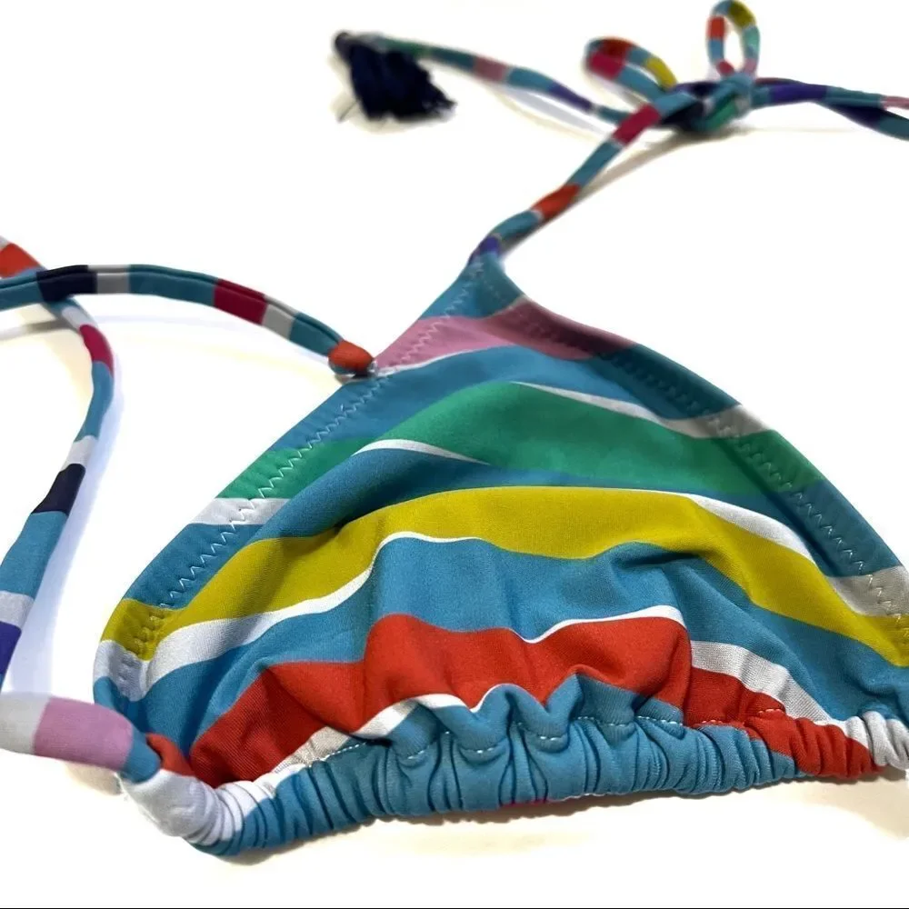 EMMA PAKE Size Large Striped Bikini